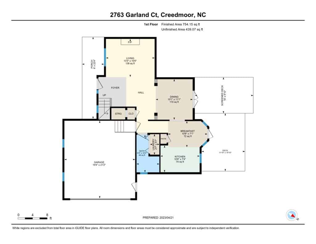 2763 Garland Ct, Creedmoor, NC, downstairs floor plan