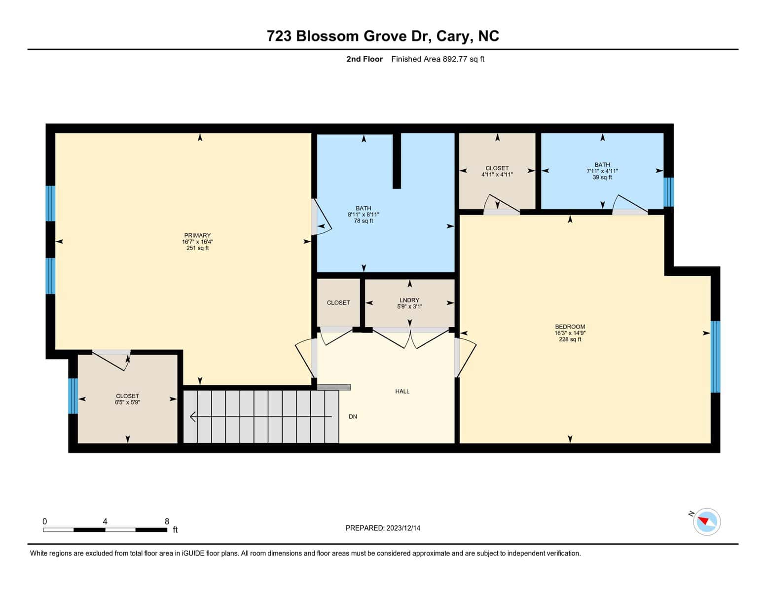 723 Blossom Grove, Cary, NC 2nd floor
