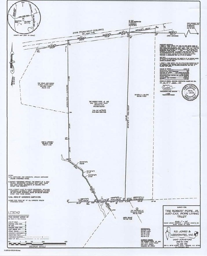 000 Carr Store Road, Cedar Grove, NC, survey